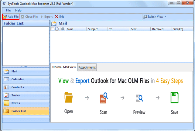 Import Office Outlook for Mac to PST 5.4